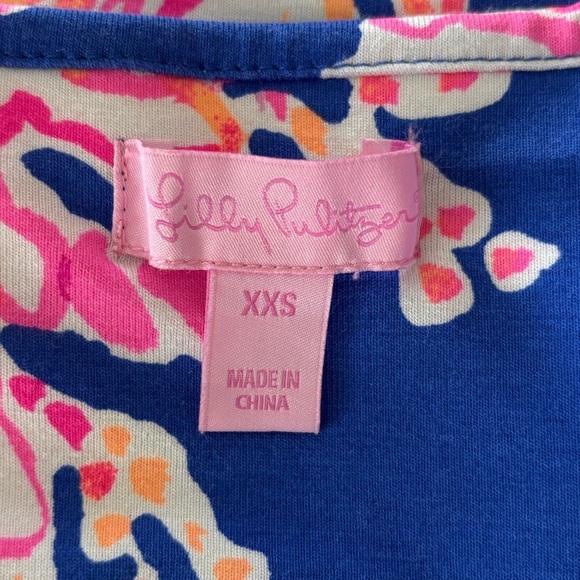 Lilly Pulitzer Strapless Fit & Flare Dress Sz 2XS Blue pink - Picture 6 of 11